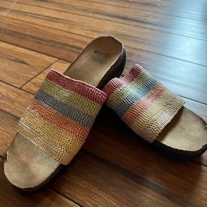 Mootsies Tootsies Colorful Platform Slides Size 9M